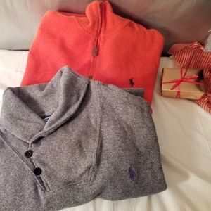 Two Ralph Lauren Polo Pullover Sweaters
